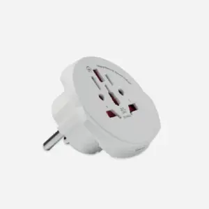 Adaptador de corriente personalizado con logo ideal para promociones y eventos, práctico regalo publicitario para empresas.