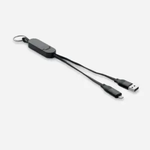 Cargador USB personalizado con logo, ideal para promociones y eventos de empresas. Práctico y funcional regalo publicitario.