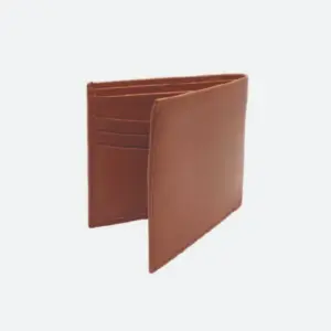 Cartera de cuero personalizada con logo, ideal como regalo publicitario para empresas en promociones y eventos.