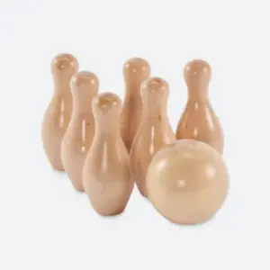 Juego de bolos miniatura personalizado con logo, ideal para promociones y eventos de empresas, regalos publicitarios creativos.