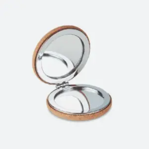 Espejo compacto personalizado con logo, ideal para regalos publicitarios en eventos, promociones y marketing empresarial.