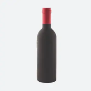 Botella de vino personalizada con logo, ideal para regalos publicitarios en eventos y promociones empresariales.