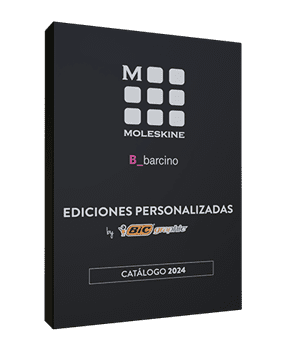 Catálogo 2024 de ediciones personalizadas Moleskine, ideales como regalos publicitarios para empresas y eventos.
