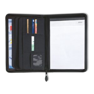 Carpeta organizadora personalizada con logo, ideal para eventos y promociones. Perfecta para presentar documentos y tarjetas.