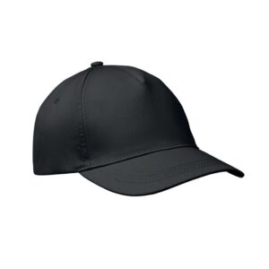 Gorra negra personalizada con logo ideal para promociones, eventos y regalos publicitarios de empresas. Atrae la atención de tu marca.