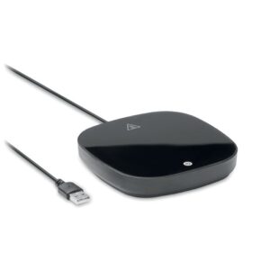 Cargador inalámbrico personalizado para empresas, ideal como regalo promocional en eventos y campañas publicitarias.