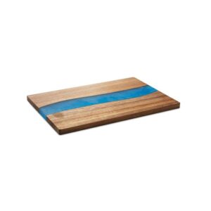 Tabla de madera personalizada con logo, ideal como regalo publicitario para empresas en promociones y eventos.