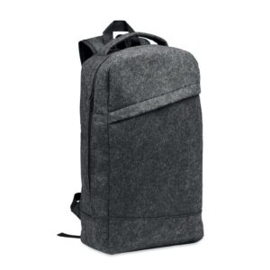 Mochila personalizada de fieltro gris, ideal para regalos publicitarios en eventos, promociones y branding empresarial.