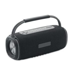 Altavoz portátil personalizado con logo, ideal para promociones y eventos empresariales. Regalos publicitarios útiles y atractivos.