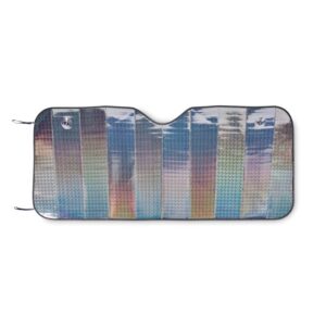 Protector solar para auto personalizado con logo, ideal para promociones y eventos corporativos. Regalo práctico y útil.