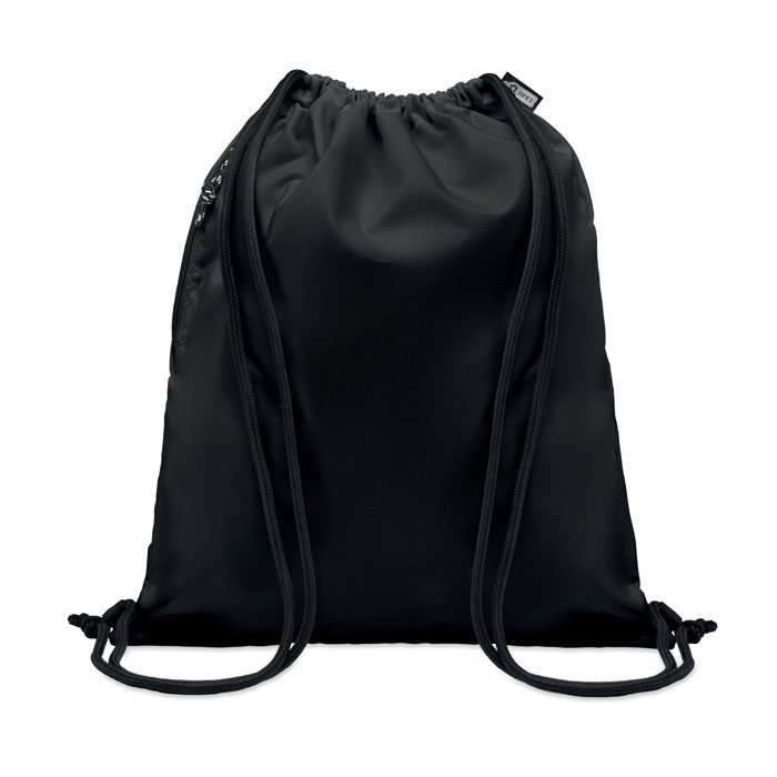 Mochila personalizada negra ideal para promociones y eventos, perfecta para llevar tu logo y destacar tu marca.